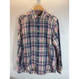 Vineyard Vines Slim Fit Tucker Shirt‎ Mens M Button Down Blue plaid Long Sleeve